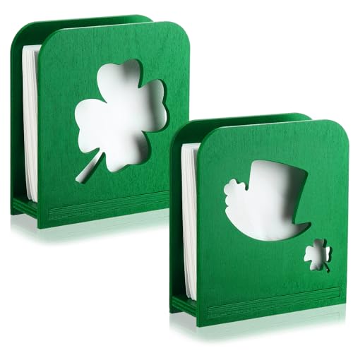 Barydat Napkin Holder for Tables Wooden Tissue Dispenser Vintage Cocktail Napkin Holder Farmhouse Modern Napkin Holder - Image 2