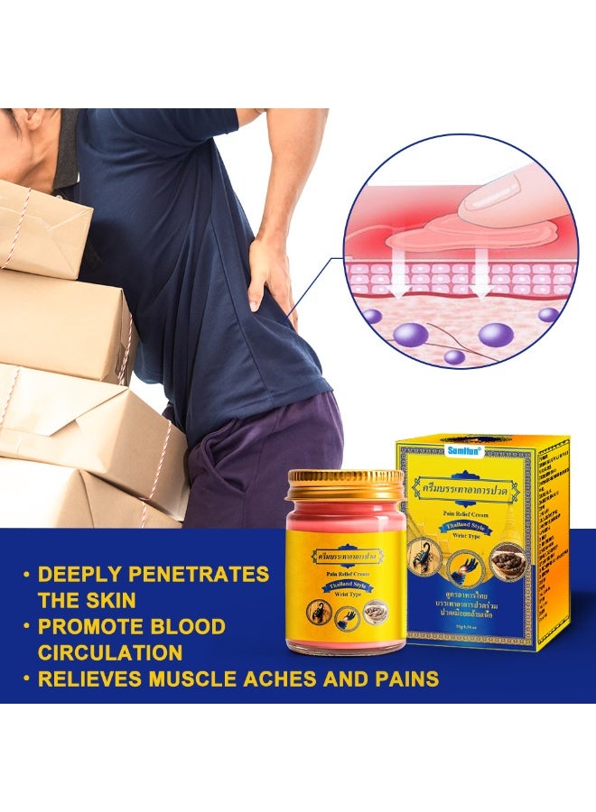Sumifun Pain Relief Ointment Scorpion Ointment for Relieve Sore Joints,Muscles and Joints，Relieve Pain Relieve Pain in Neck， Shoulders，Back， Hips，Knees and Feet Muscle Pain Relief Cream 50g - Image 3