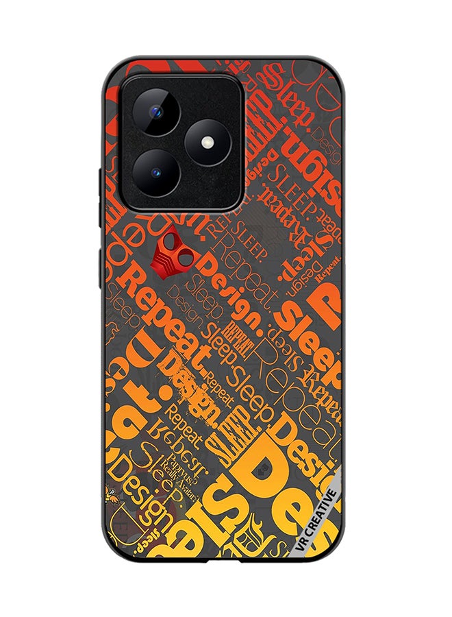 VR CREATIVE Protective Case Cover For Realme C53 Sleep Repeat Design Multicolour - Image 1