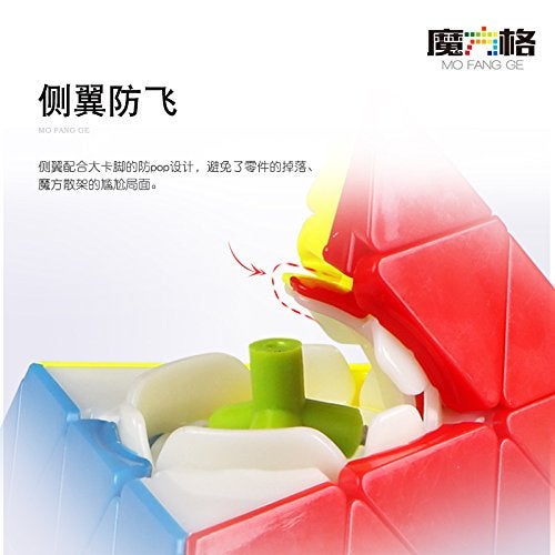 CuberSpeed QY Toys 4x4 Pyramid stickerless Magic Cube Triangle Master Pyramid Speed Cube - Image 5