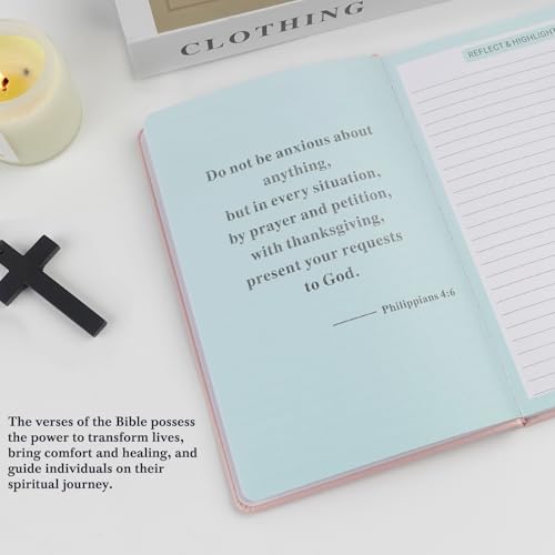 Zorblinx Pink Prayer Journal for Woman - Bible Journal with Prompts, Verse and Scripture - Devotional & Guided Journal for Women and men, 60 Weeks Bible Study Journal for Christians - Image 3