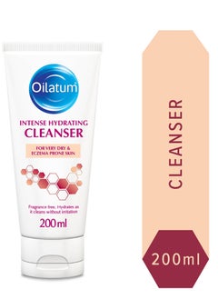Oilatum Intense Hydrating Cleanser For very Dry Skin Eczema Prone Skin Moisturizer Cleanser Fragrance Free Gentle Smooth Hydrating Facial Wash Cleanser 200 ml 