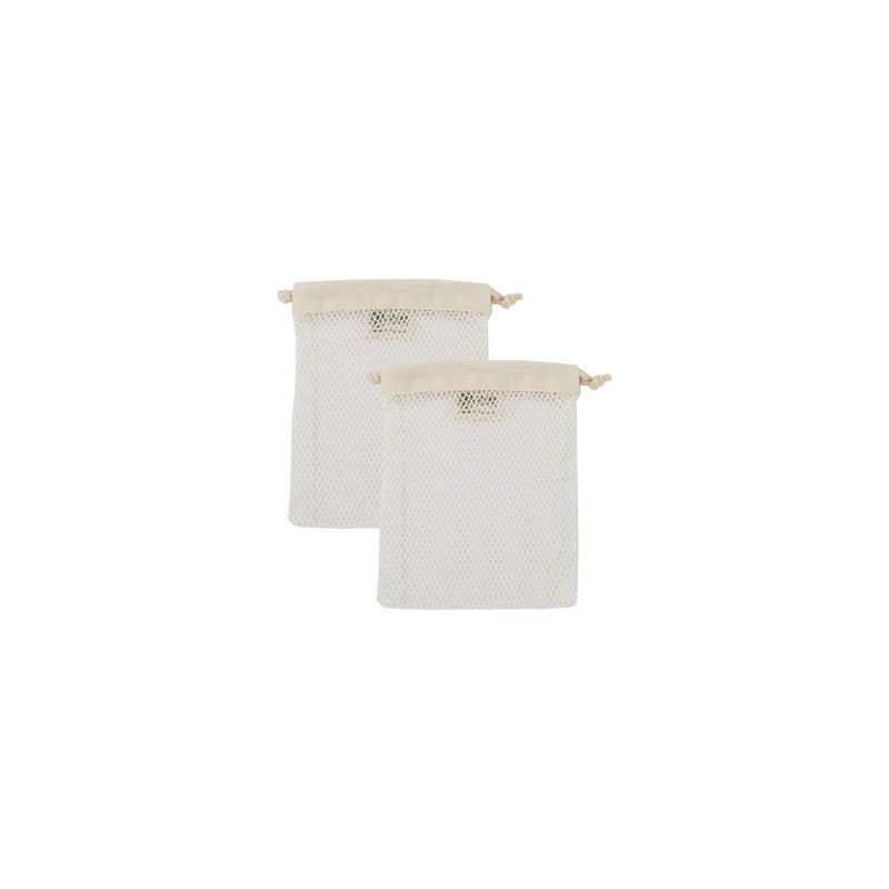 Simple Ecology Organic Cotton Mesh Laundry Bag; Machine Washing Bags for Delicates, Lingerie and Garments, X-Small 2 pack - Image 1