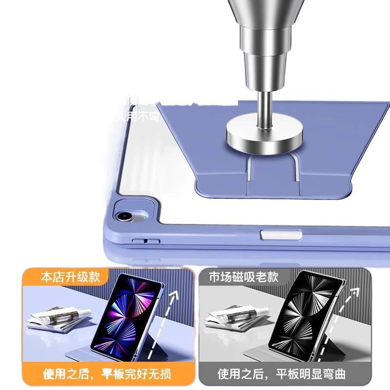 DGG Clear Rotating iPad Case Compatible with iPad Air with Pencil Holder - Image 2