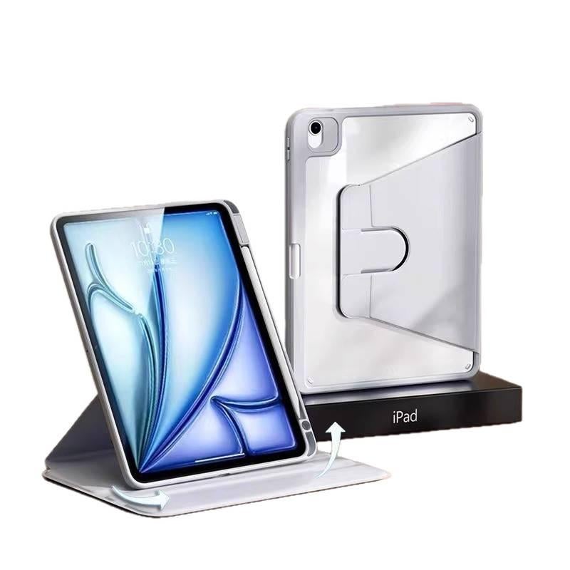 DGG Clear Rotating iPad Case Compatible with iPad Air with Pencil Holder - Image 4