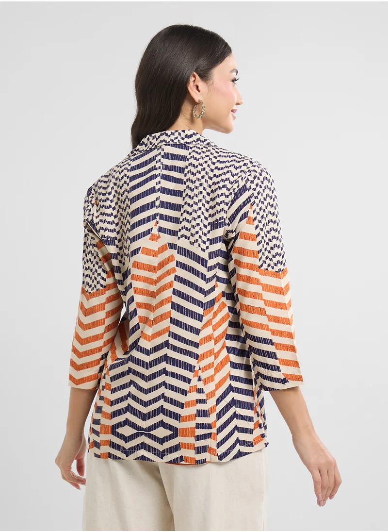 Biba Printed Jacket With Inner