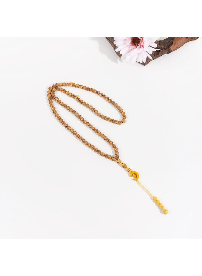 NIBEMINENT 33 Muslim Prayer Beads Yellow/8mm