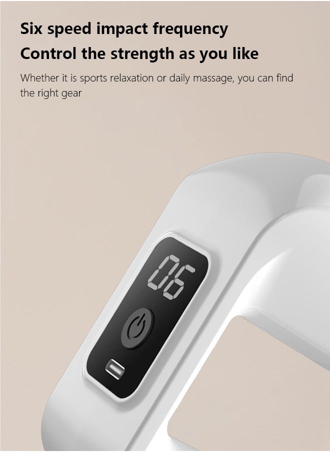 Occuwzz - Cordless Handheld Percussion Massager Ring for Muscle Pain Relief with 6 Percussion Frequencies and 3 Speed ​​Modes - Image 1