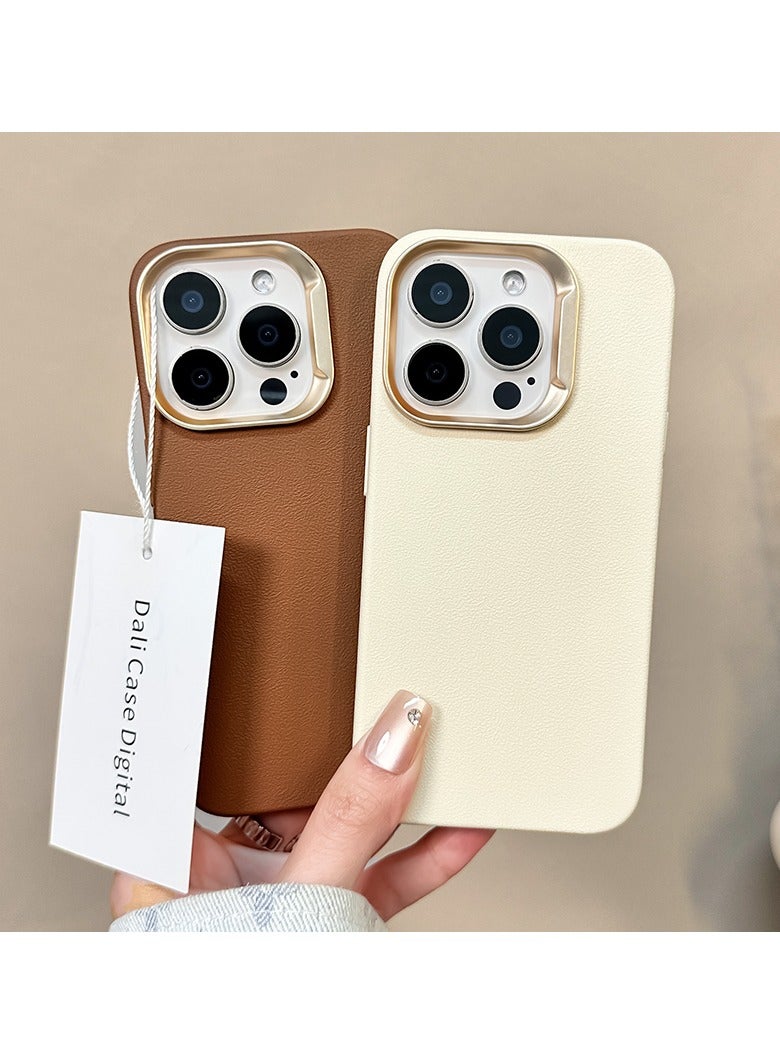 Exotic Silicone Case for iPhone 15 Pro Max - Shockproof Metal Camera Protection - Desert Brown - Image 2