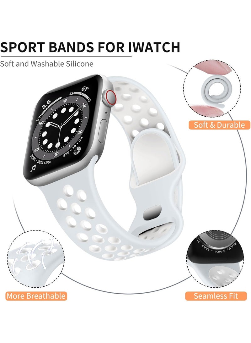 Silicone Strap Compatible with Apple Watch Series 2/3/4/5/6/7 SE 42mm 44mm 45mm 49mm