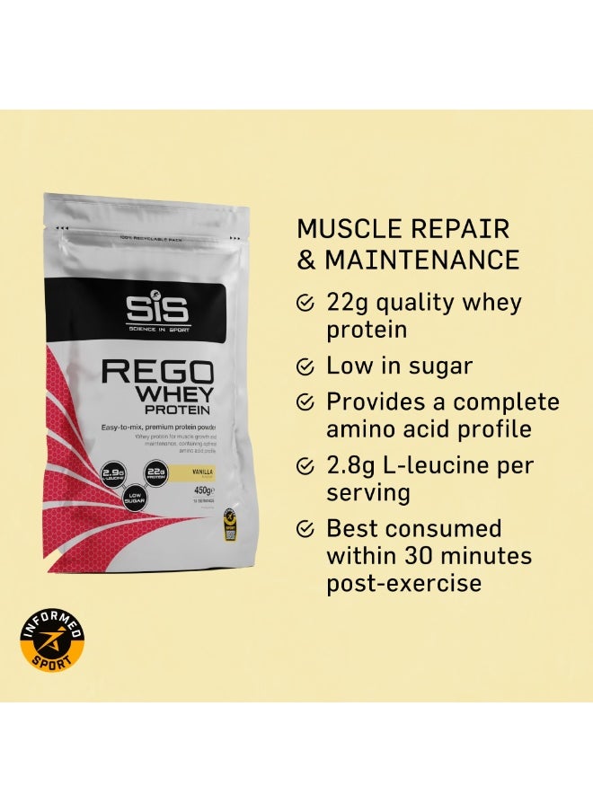 SIS REGO Whey Protein | Easy-to-mix, premium protein powder | Vanilla Flavour, 450g, 15 Servings  - Image 3