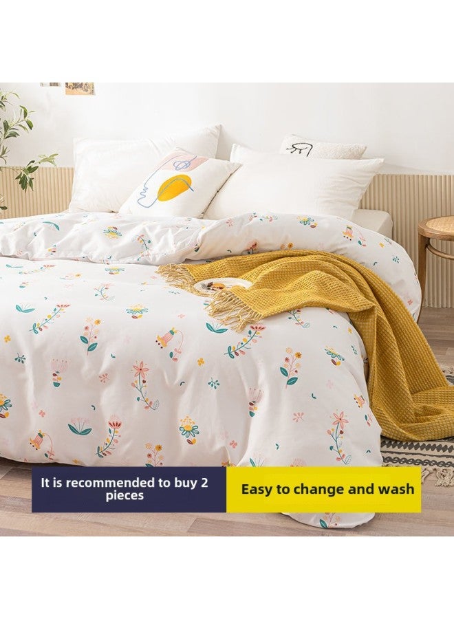 غطاء الشاش، غطاء لحاف مبطن، غطاء لحاف مبلل من القطن، غطاء من الصوف القطني، غطاء مرتبة، وسادة لحاف، بطانة لحاف، غطاء لحاف للحماية - اللون: حديقة ملونة [نموذج تشفير مطور] - المواصفات: 150*200 سم [سحاب مزدوج الرأس من الفولاذ] - Image 1