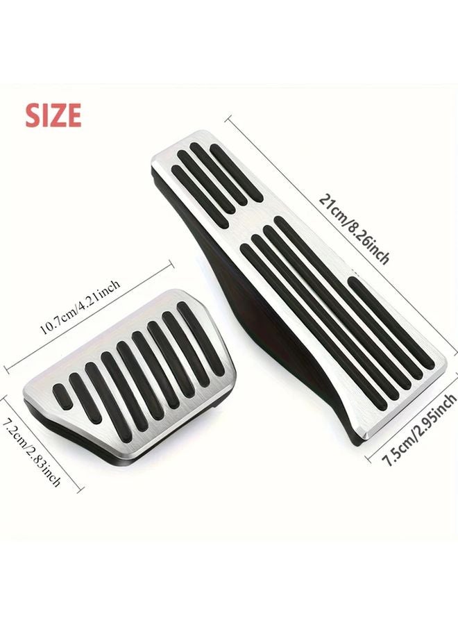 AT MT Anti Slip Brake Accelerator Pedal Covers 2PCS For BMW 1 2 3 4 5 6 7 Series X5 X6 X7 - Image 2