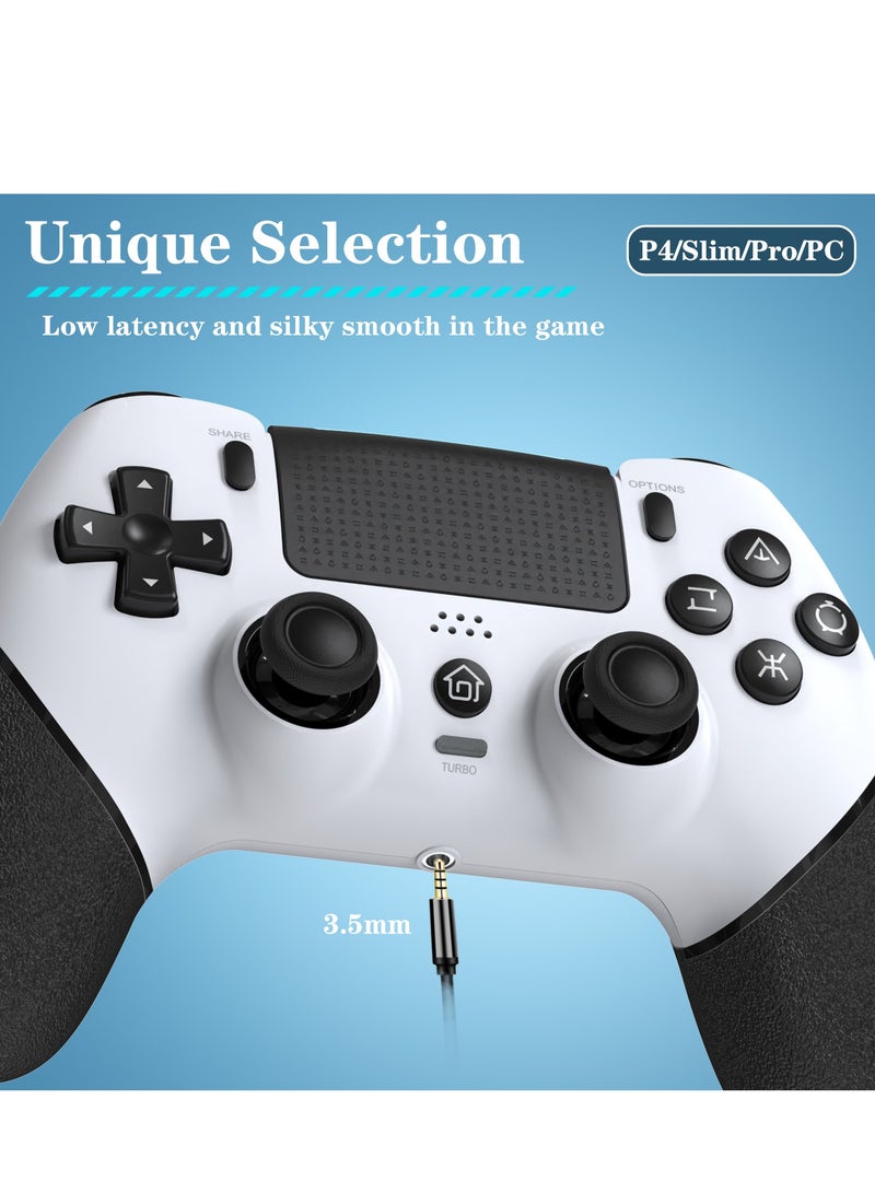 Wireless Controller Compatible with PS4/Slim/Pro/PC, Equipped with 1000mAh Battery, USB Cable, Dual Vibration, 6-Axis Motion Control, 3.5mm Audio Jack, Multi Touch Pad, Share on - Image 5