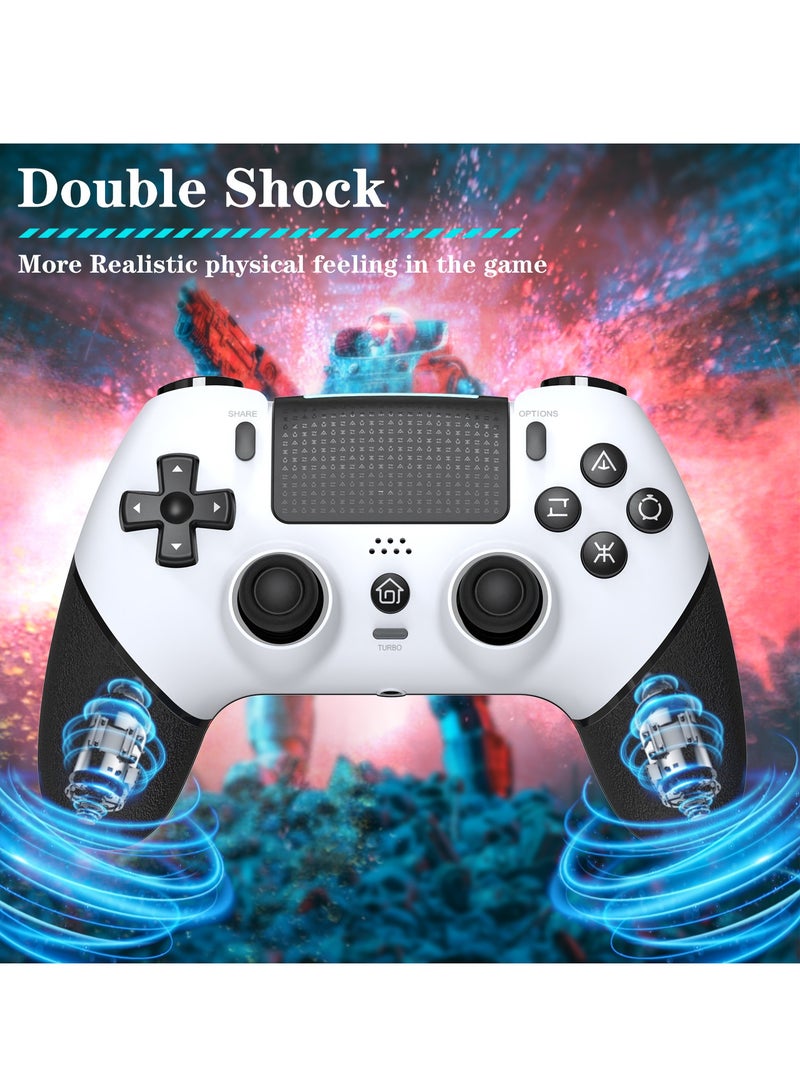 Wireless Controller Compatible with PS4/Slim/Pro/PC, Equipped with 1000mAh Battery, USB Cable, Dual Vibration, 6-Axis Motion Control, 3.5mm Audio Jack, Multi Touch Pad, Share on - Image 3