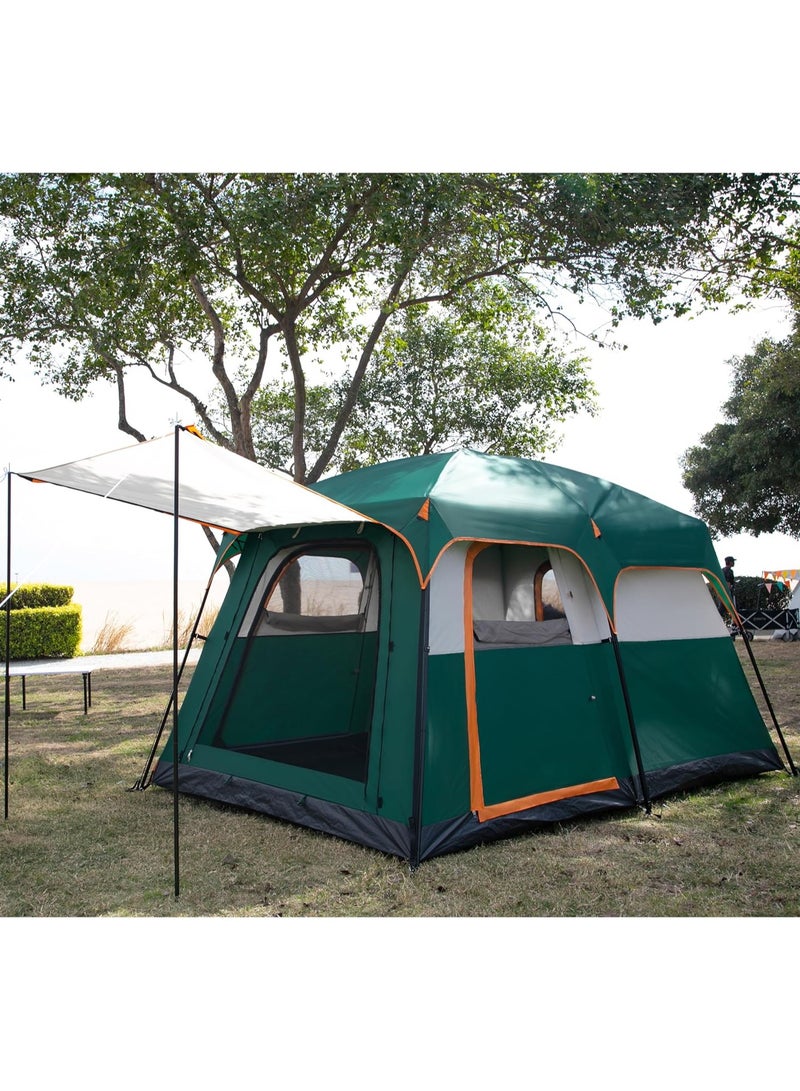Luxury Tents For Camping Large Family Tent With Rooms Waterproof Two-Bedroom And One-living Room Design