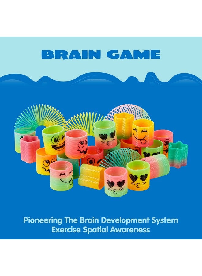 JOYIN 30 Pcs Spring Rainbow Party Favor, Mini Plastic Coil Spring Toy, Fidget Stress Coil Mini Springs Bulk Toys for Carnival Prize Birthday, Goodie Bag Stuffers - Image 3