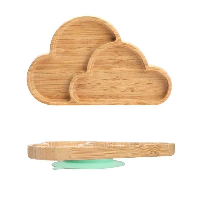 Cute Cartoon Kids Sectioned Dinner PlateCloud plate mint green Cloud plate mint green