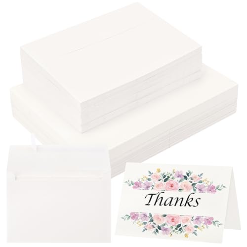 ProSuites 70 Sets Blank Watercolor Cards with Envelopes, 140lb/300GSM Cotton Watercolor Paper Cards, 4 x 6 in Foldable Watercolor Postcards with Envelopes for Greeting Cards Birthday Wedding Invitations - Image 1
