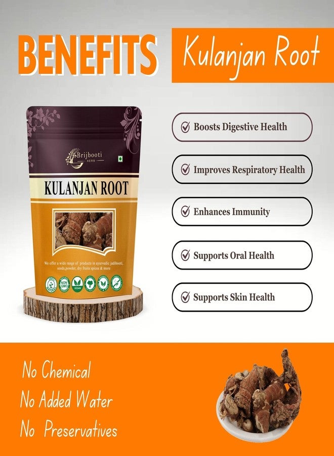 BrijBooti Kulanjan Root 100 Gr - Paan Jadd - Kulinjan - Alpinia Galanga Wild - Siamese Ginger - Thai Ginger | FSSAI, GMP, ISO Certified - Image 2