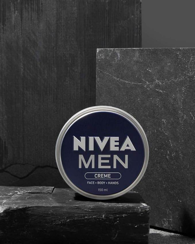 Nivea كريم نيفيا للرجال عبوة من 5 5 × 150 مل كريم مكثف للوجه والجسم واليدين مع فيتامين E مرطب للجسم بالكامل - Image 4