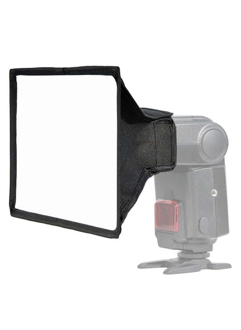 Flash Diffuser Speedlite Foldable Softbox compatible with Canon/Nikon/Godox/YONGNUO mounted on camera Speedlite