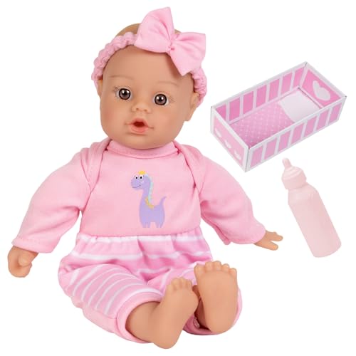 Adora Sweet Baby - 11” Soft & Cuddly Baby Doll, Realistic Features, Gentle Scent, Machine Washable, Lightweight & Easy to Hold | Adorable Playmate (Girl Dino) - Image 1