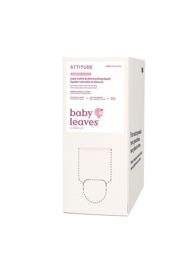 Attitude Baby Bottle & Dishwashing Liquid - Fragrance Free - Image 1