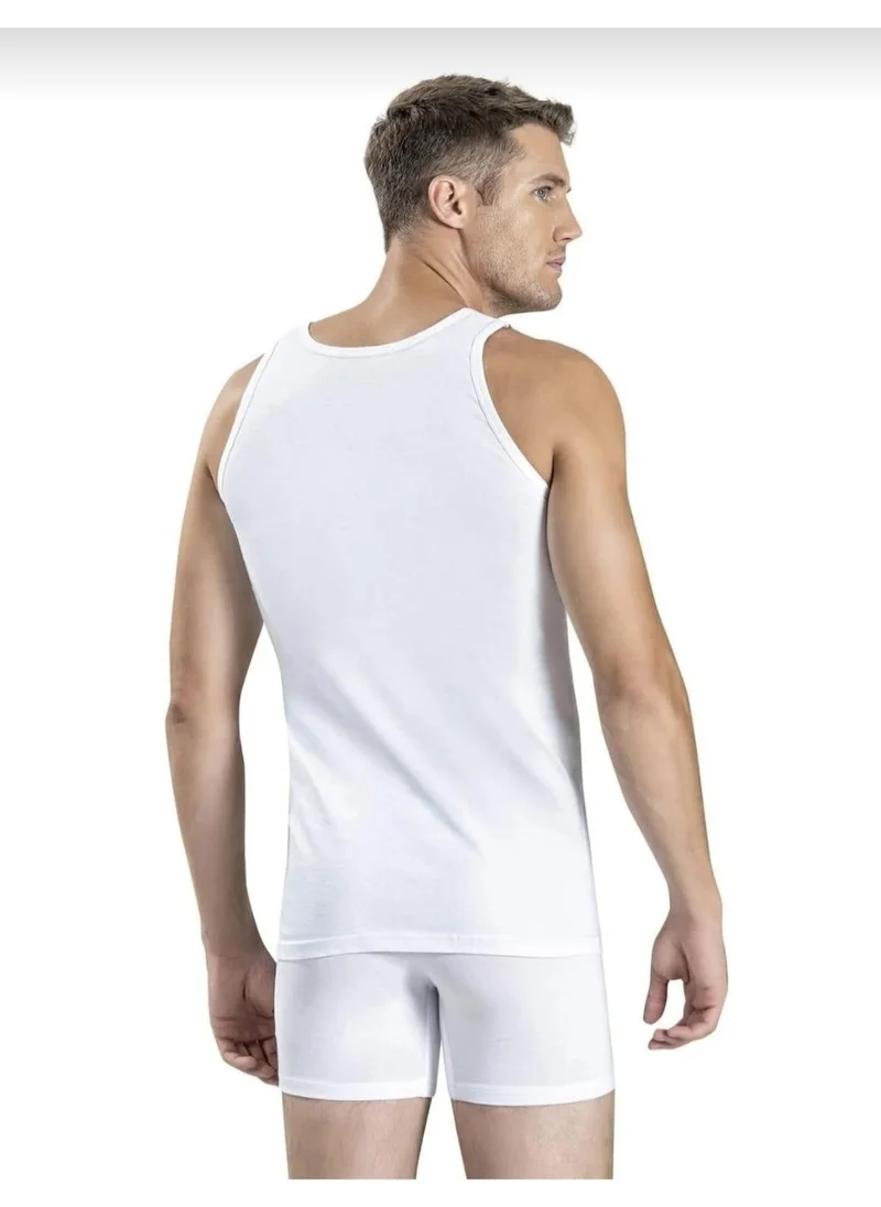Jiber 101 Men's Combed Cotton Wide Strap Undershirt 10 Pieces