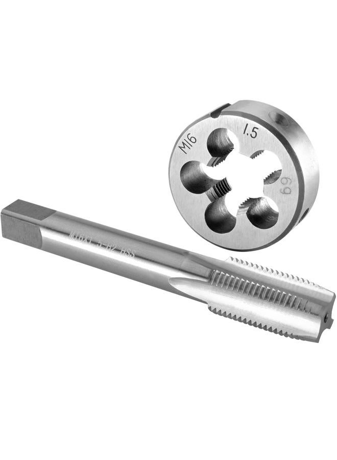 Burkit M16 X 1.5 Tap and Die Set, M16 x 1.5 Machine Thread Tap and Round Die Right Hand - Image 1
