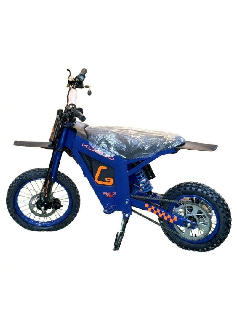 Kuguu Wish 01 Electric Dirt Bike, 1800W Brushless Motor, 48V 21Ah Battery, 78km/h Max Speed, 45-50KM Range, Blue Color - Image 1