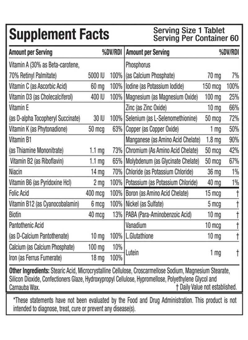 Natural Fervor - Megaton Women Super Multivitamin 60 Tablets - Image 1