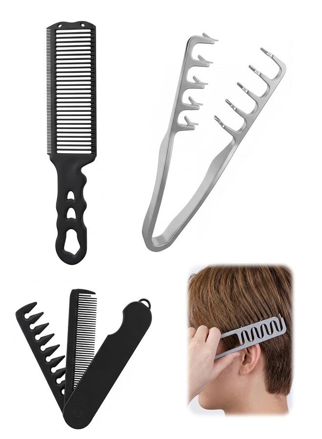 DAWZMR 3PCS Texture Comb & Voluminous Wide Toothed Hair Comb & Haircut Comb, Wide Fine Textured Styling Comb for Women Men - Image 1