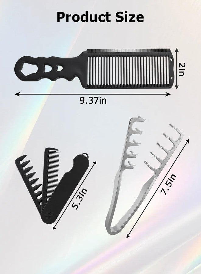 DAWZMR 3PCS Texture Comb & Voluminous Wide Toothed Hair Comb & Haircut Comb, Wide Fine Textured Styling Comb for Women Men - Image 2
