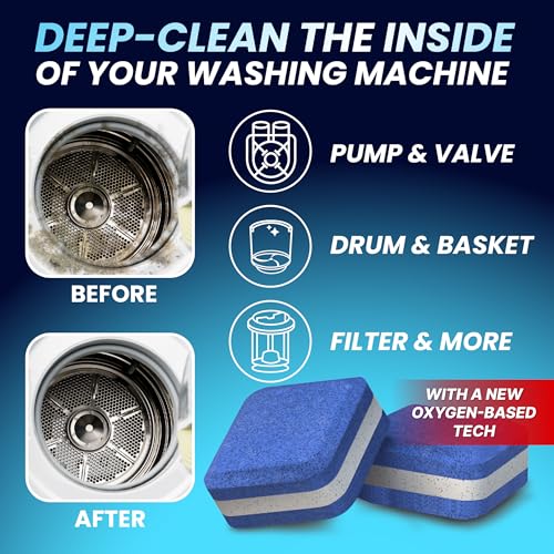 SHIMMERIX Washing Machine Cleaner Tablets for Pet Owners 28 Pack Dishwasher Cleaner Deodorizer Descaler Tablets 28 Pack Bundle 1 Plus Year Supply Septic Safe Eco Friendly Formula - Image 3