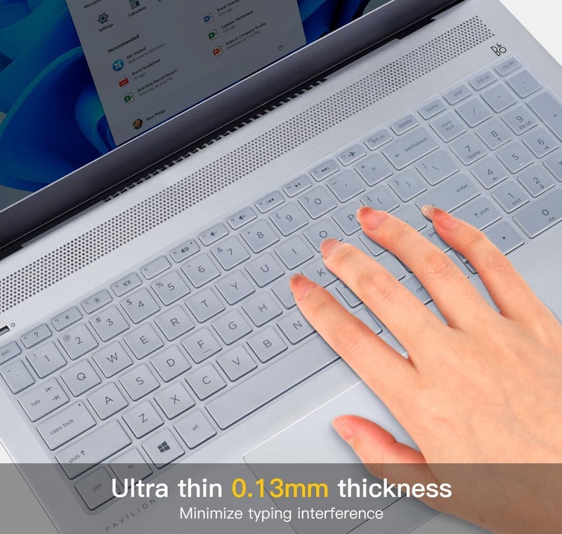 Saco Laptop Keyboard Cover Fit for 15.6 inch HP 15s-fq 15s-er Series 15s-FQ5007TU | 15s-FQ5111TU | 15s-FQ5112TU | 15s-FQ5190TU | 15s-FQ2673TU | 15s-FQ2717TU | 15s-FQ3071TU | 15s-er1501AU -Transparent - Image 4