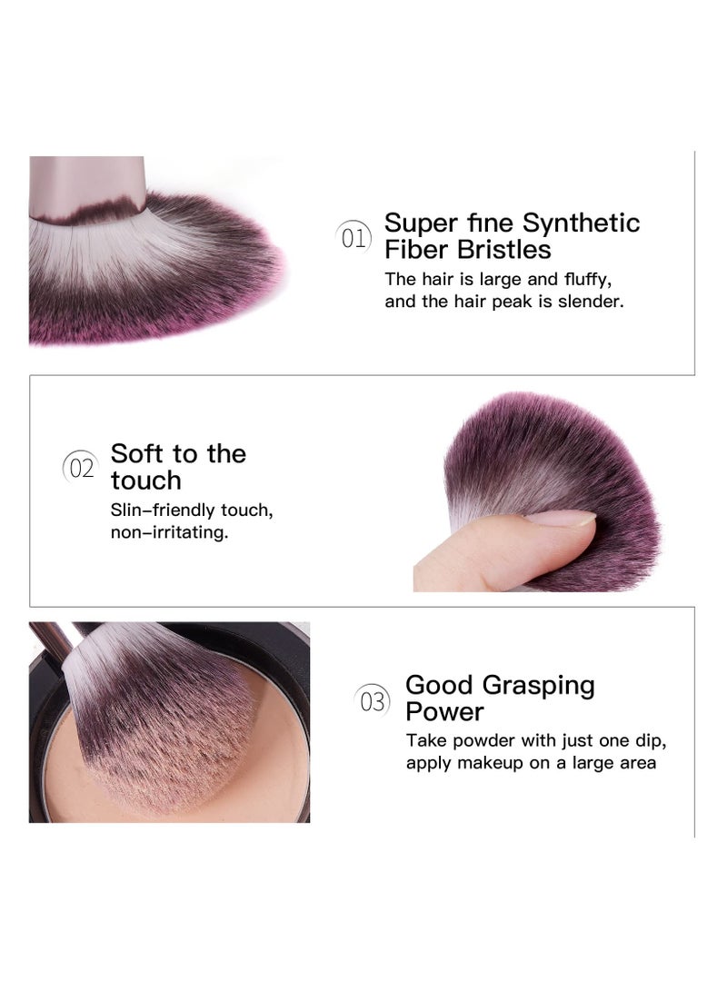 MAANGE Makeup Brushes with Case, 18 Pcs Professional Makeup Brush Set Premium Synthetic Face Kabuki Brush Kit Foundation Blush Powder Eyeshadow Brushes Set - Image 4