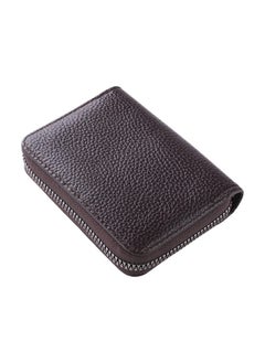 Kuber Industries Kuber Industries Wallet for Women/Men | Card Holder for Men & Women | Leather Wallet for ID, Visiting Card, Business Card, ATM Card Holder | Slim Wallet | Zipper Closure, Coffee  - Image 3