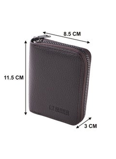 Kuber Industries Kuber Industries Wallet for Women/Men | Card Holder for Men & Women | Leather Wallet for ID, Visiting Card, Business Card, ATM Card Holder | Slim Wallet | Zipper Closure, Coffee  - Image 4