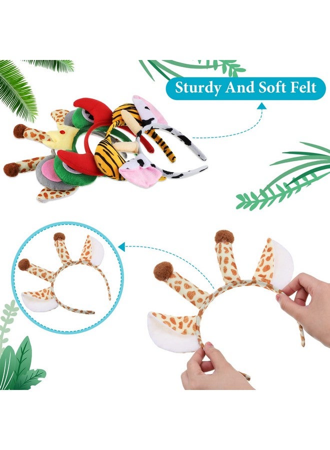 Yunsailing 28 Pieces Jungle Animal Headbands Animal Ears Headband For Adult Jungle Theme Kids Headbands Animal Horn Hair Hoop For Birthday Photo Props Zoo Animals Cosplay Party Decorations Safari Party Favors - Image 5