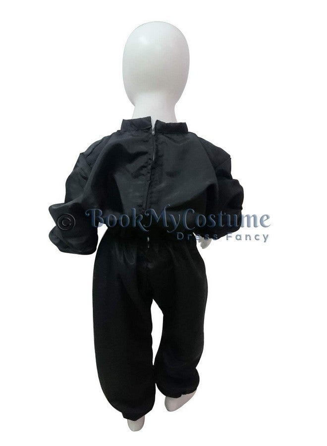 BookMyCostume BookMyCostume Black Jumpsuit Kids Fancy Dress Costume 6-7 years - Image 4