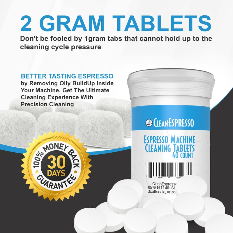 CleanEspresso - Breville Cleaning Kit - 40 Cleaning Tablets and 6 Water Filters for Breville Espresso Machines - 2g Espresso Machine Tablets - Image 5