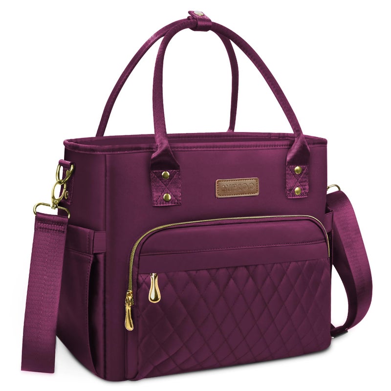 MIYCOO Lunch Bag Lunch Box Women - Leakproof Insulated Lunch Cooler Bag for Women - Large Lunch Tote Bags Adults, Purple - Image 1
