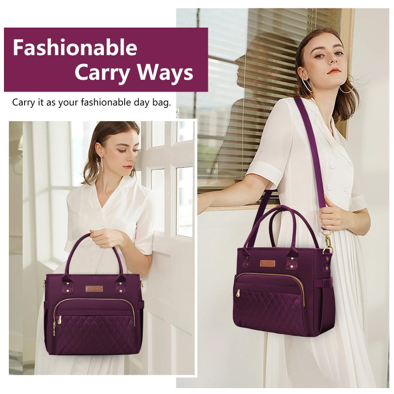 MIYCOO Lunch Bag Lunch Box Women - Leakproof Insulated Lunch Cooler Bag for Women - Large Lunch Tote Bags Adults, Purple - Image 5