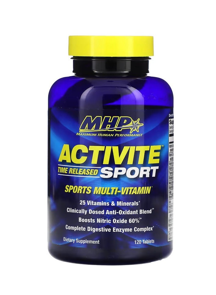 MHP MHP Activite Sport 120 Tablets – Time-Released Multivitamin for Athletes | Boosts Nitric Oxide, Enhances Energy & Supports Muscle Recovery - Image 2