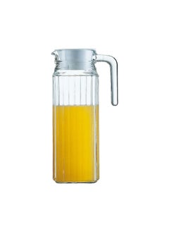 Luminarc Annealed Quadro Dishwasher Safe Glass Jug with Lid Clear 1.1 L V4068  - Image 3