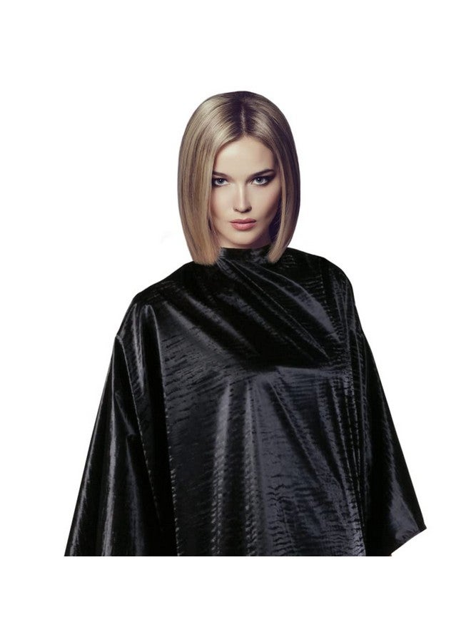 Cricket Debut All Purpose Hairstylist Cape For Professional Salon Barbershop Clients Hook & Loop Neck Closure Black - Image 4
