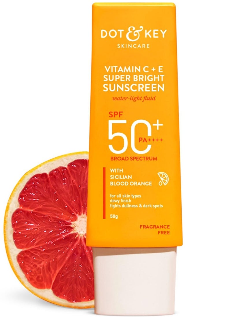 Dot & Key Dot and Key Vitamin C and E Super Bright Sunscreen SPF 50 PA Enhances Skin Glow and Radiance 50 g  - Image 1