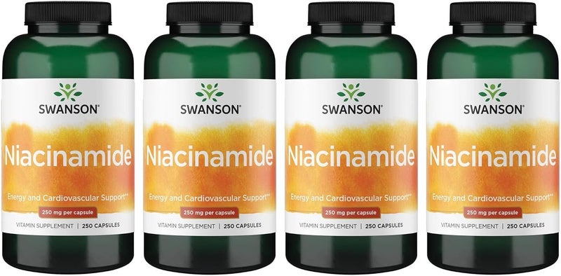 SWANSON Niacinamide Vitamin B3 Supplement 250 Capsules for Adults - Image 1