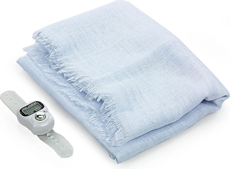 ايهفان Ihvan 5 Pieces Tulle Pouch Cotton Mevlüt Cloth and Chanting Counter Set White